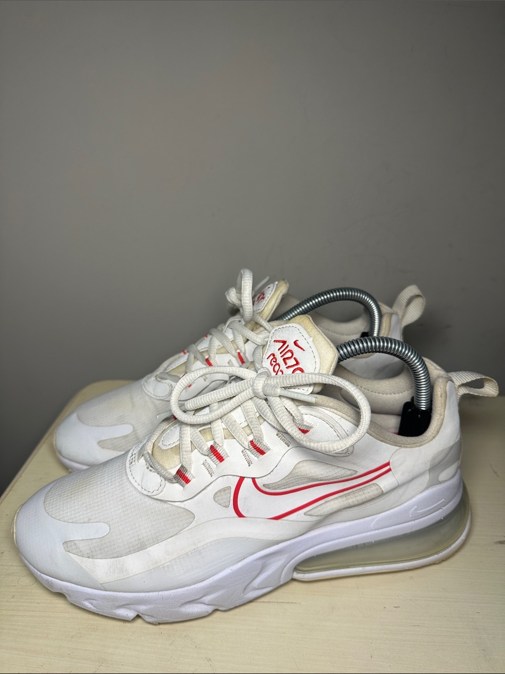 Nike air max 270 react summit White Sneakers with siren red accents - Picture 4 of 9